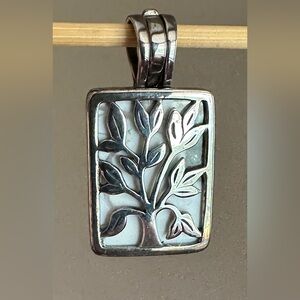 Silpada Live Laugh Love Howlite, Turquoise and Black Chalcedony Pendant